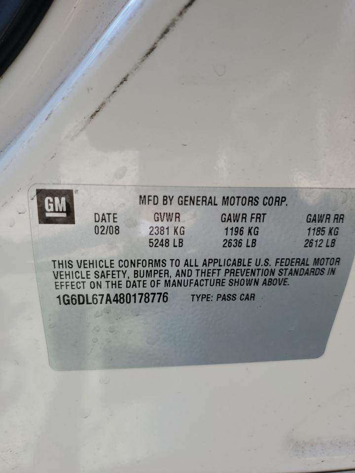 2008 Cadillac Sts VIN: 1G6DL67A480178776 Lot: 82033805