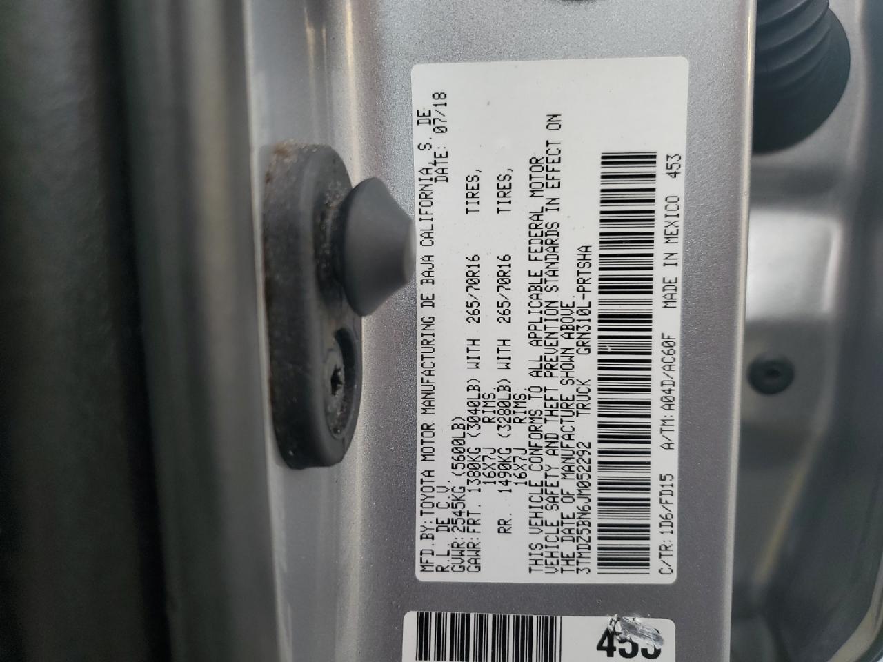 2018 Toyota Tacoma Double Cab VIN: 3TMDZ5BN6JM052292 Lot: 81677395