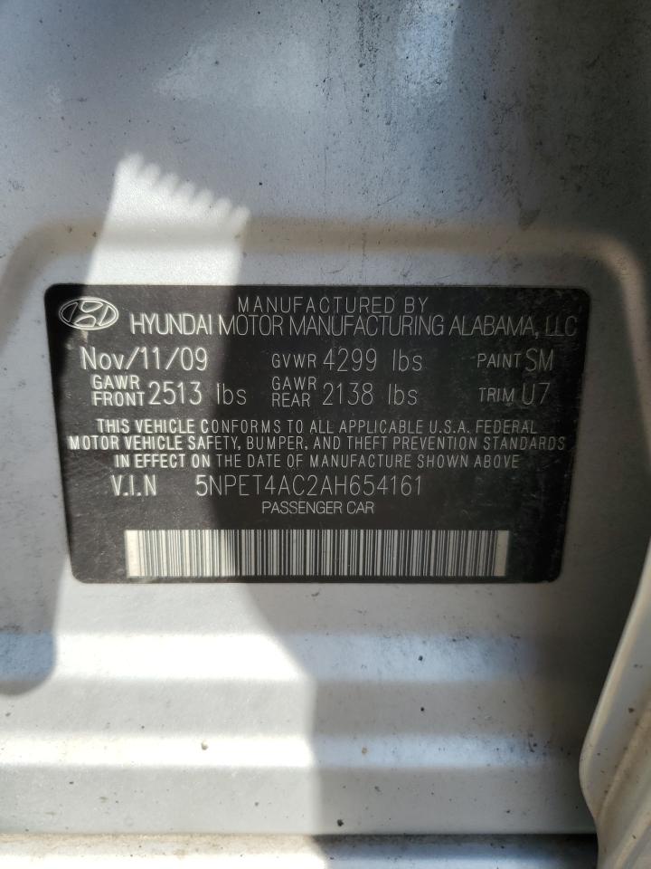 2010 Hyundai Sonata Gls VIN: 5NPET4AC2AH654161 Lot: 81260065