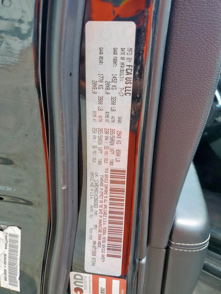 2017 Dodge Durango Sxt VIN: 1C4RDHAG1HC960363 Lot: 69741145