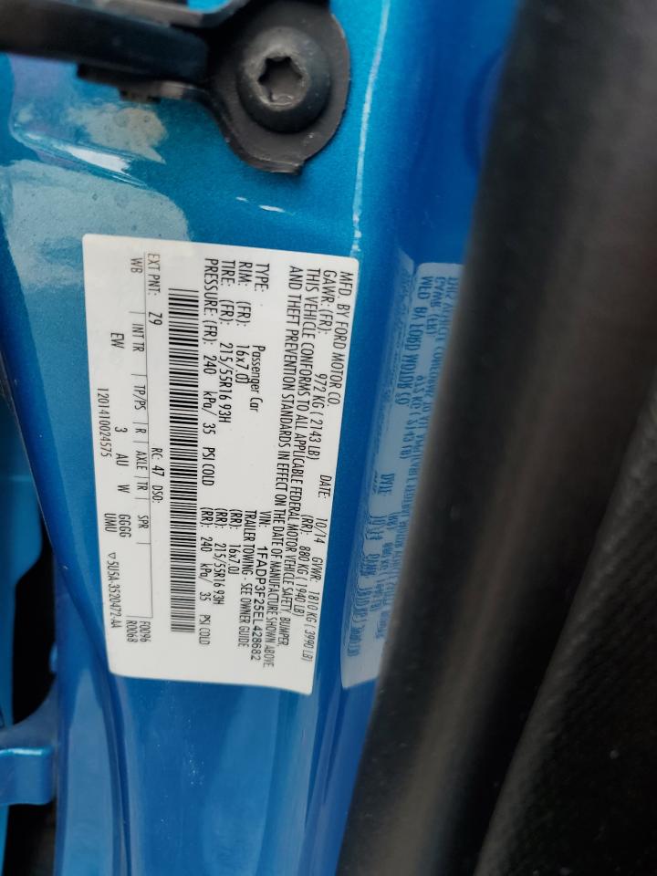 2014 Ford Focus Se VIN: 1FADP3F25EL428682 Lot: 82122965