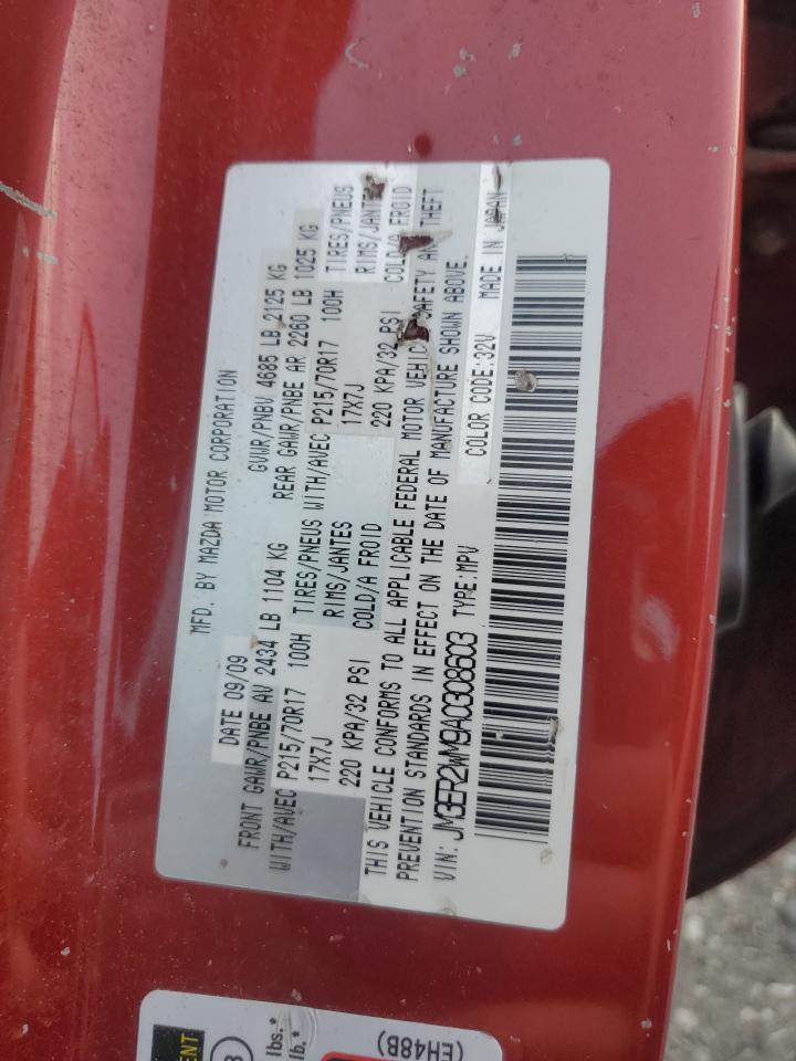 2010 Mazda Cx-7 VIN: JM3ER2WM9A0308603 Lot: 81894075