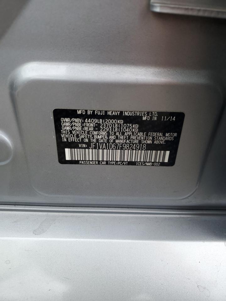 2015 Subaru Wrx Premium VIN: JF1VA1D67F9824918 Lot: 80584445
