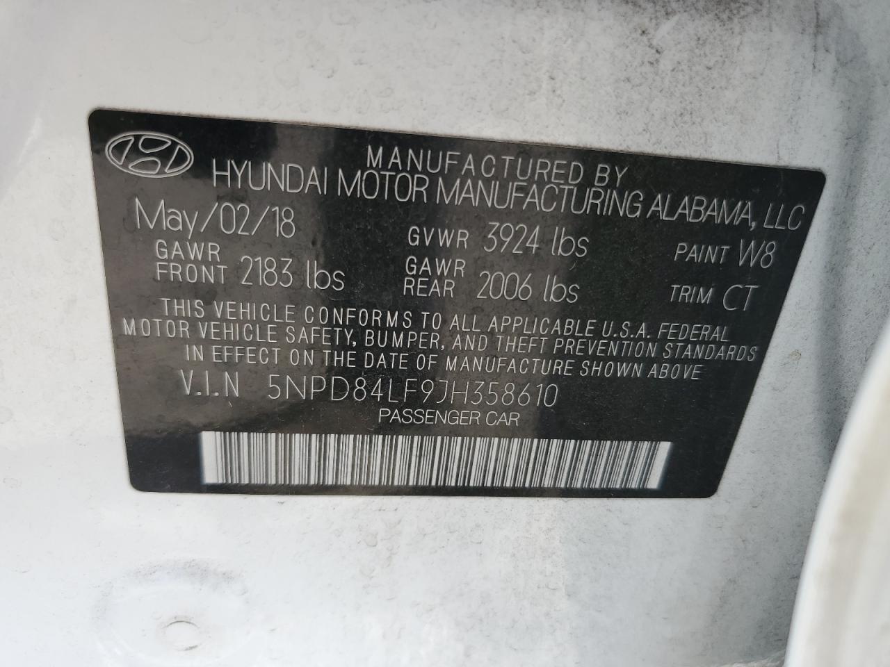 2018 Hyundai Elantra Sel VIN: 5NPD84LF9JH358610 Lot: 81774775