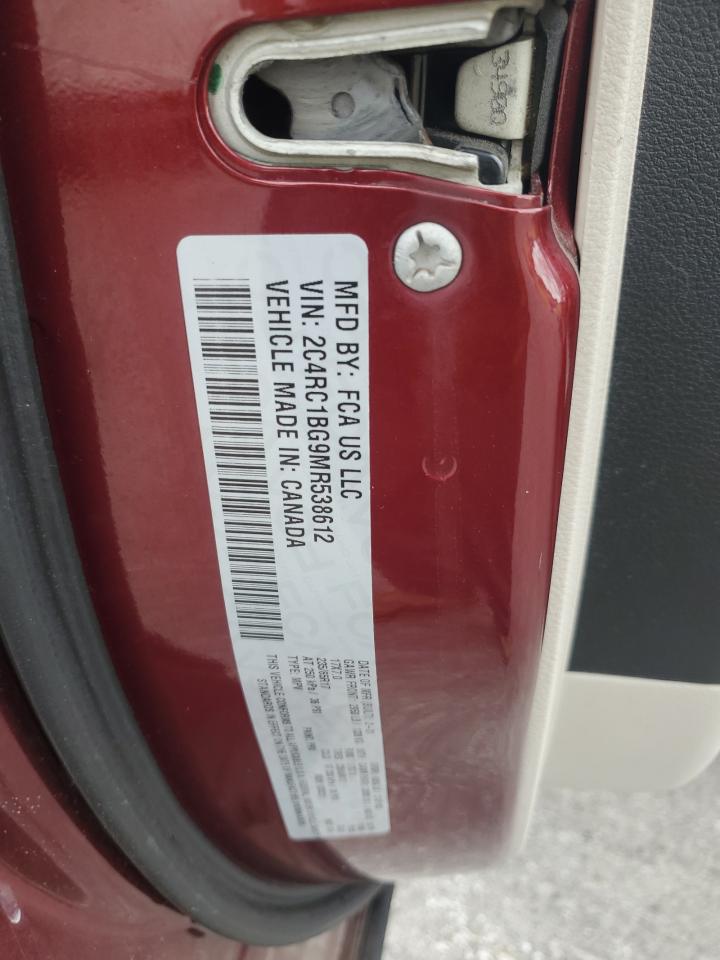 2021 Chrysler Pacifica Touring L VIN: 2C4RC1BG9MR538612 Lot: 83997485