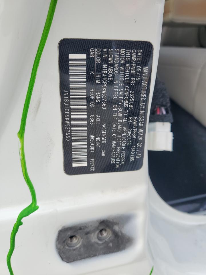 2019 Nissan Rogue Sport S VIN: JN1BJ1CP9KW527560 Lot: 72061115