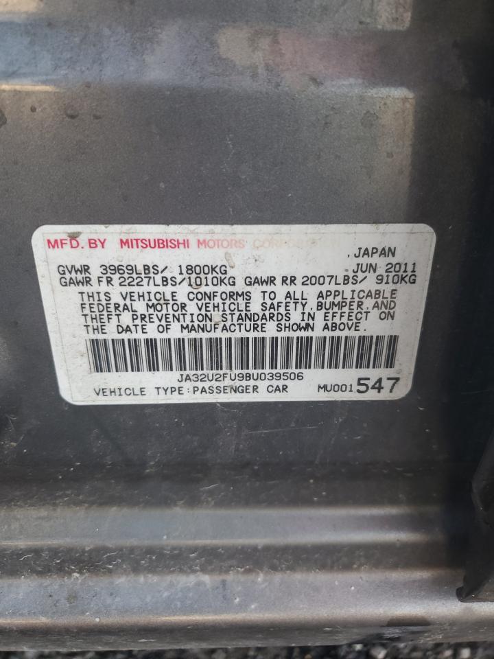 2011 Mitsubishi Lancer Es/Es Sport VIN: JA32U2FU9BU039506 Lot: 71181475