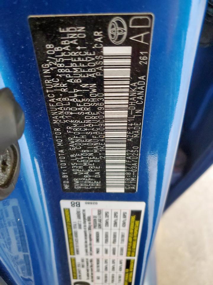 2009 Toyota Corolla Matrix S VIN: 2T1KE40E09C029630 Lot: 83764095