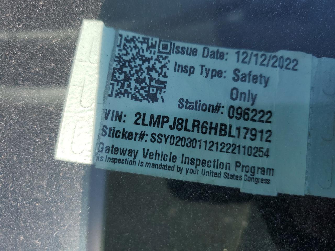 2017 Lincoln Mkx Reserve VIN: 2LMPJ8LR6HBL17912 Lot: 81096315