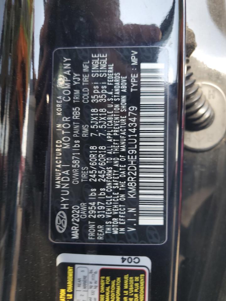 2020 Hyundai Palisade Sel VIN: KM8R2DHE9LU143479 Lot: 71256895