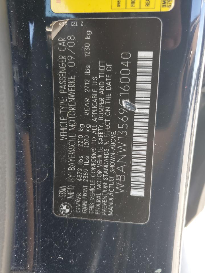 2009 BMW 535 I VIN: WBANW13569C160040 Lot: 69810595