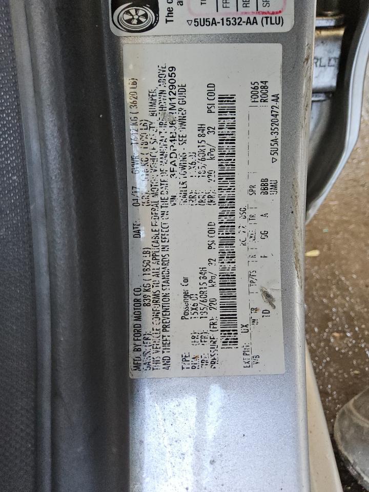 2017 Ford Fiesta Se VIN: 3FADP4BJ6HM129059 Lot: 81142575