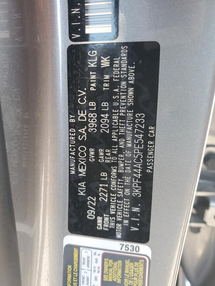 2023 Kia Forte Gt VIN: 3KPF44AC5PE547233 Lot: 71556325