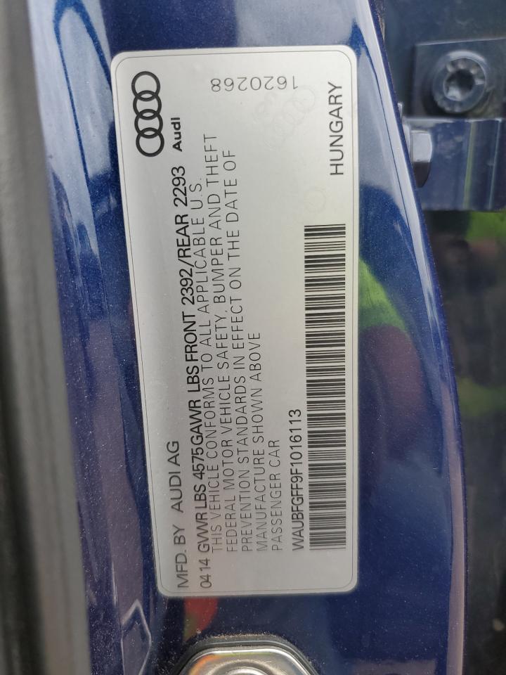 2015 Audi A3 Premium VIN: WAUBFGFF9F1016113 Lot: 81765355