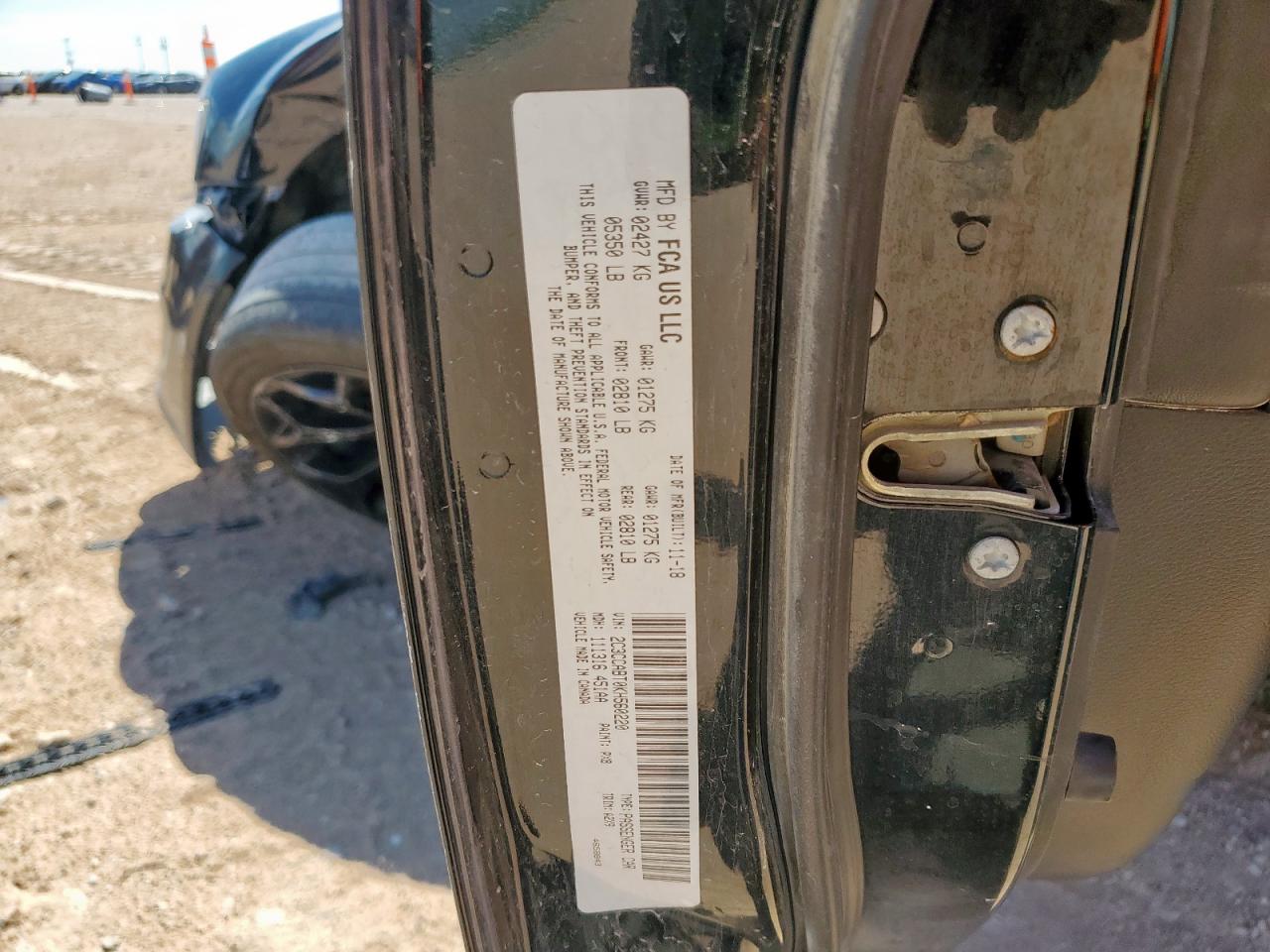 2019 Chrysler 300 S VIN: 2C3CCABT0KH560220 Lot: 80798945