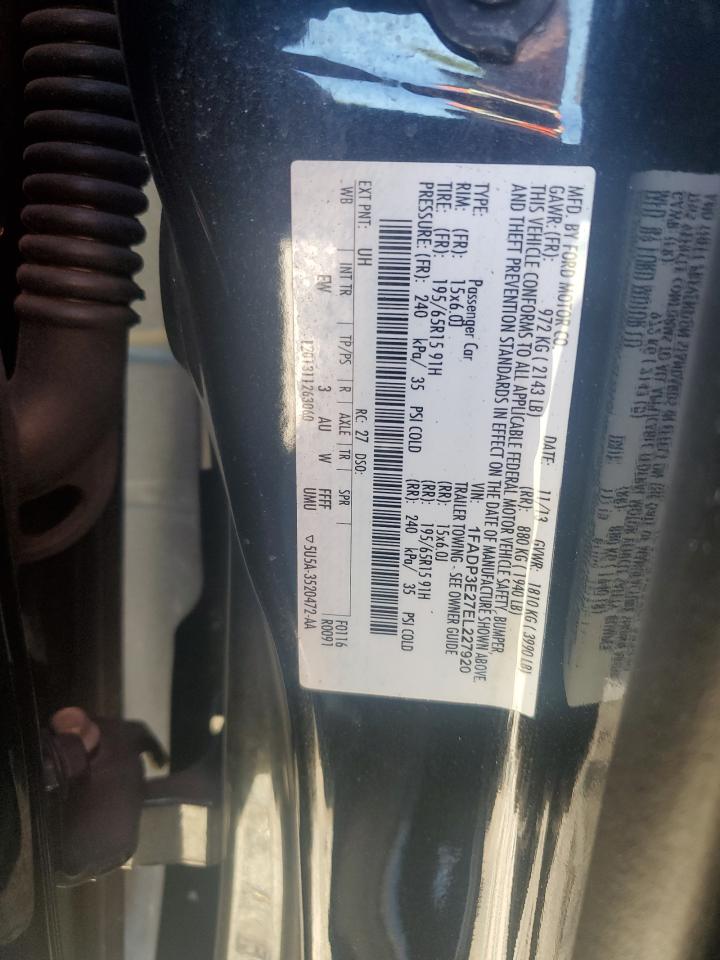 2014 Ford Focus S VIN: 1FADP3E27EL227920 Lot: 81222735