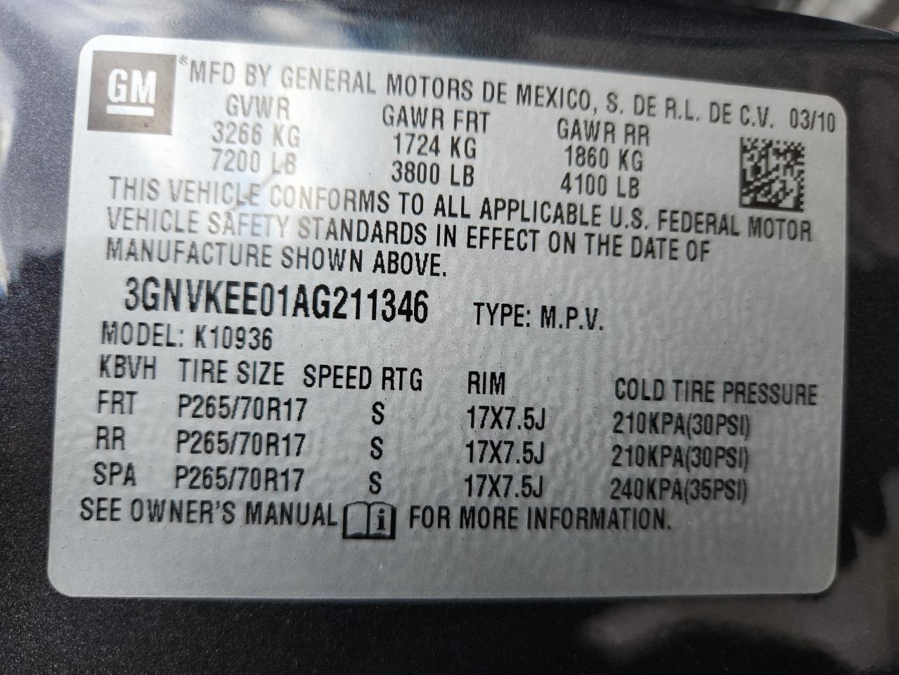 2010 Chevrolet Avalanche Ls VIN: 3GNVKEE01AG211346 Lot: 81792455