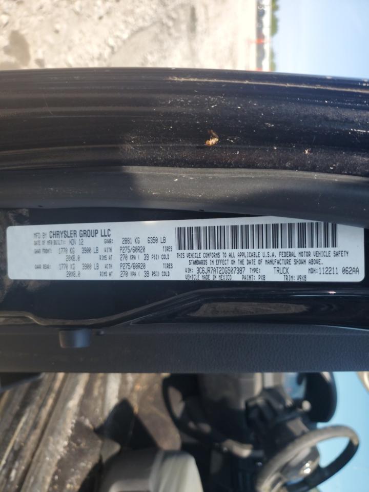 2013 Ram 1500 St VIN: 3C6JR7AT2DG507387 Lot: 72008835