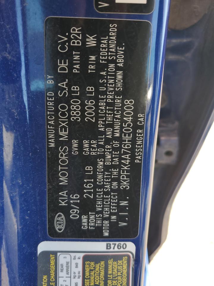 2017 Kia Forte Lx VIN: 3KPFK4A76HE054008 Lot: 80429375