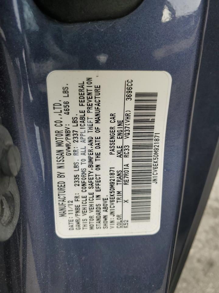 2013 Infiniti G37 Journey VIN: JN1CV6EK5DM921871 Lot: 80912915