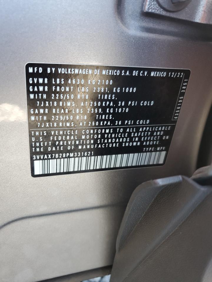 2023 Volkswagen Taos S VIN: 3VVAX7B28PM331621 Lot: 71267085