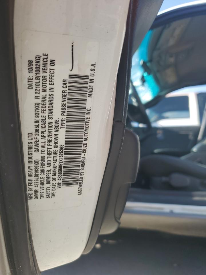 1999 Subaru Legacy Outback VIN: 4S3BG6851X7625368 Lot: 84364495