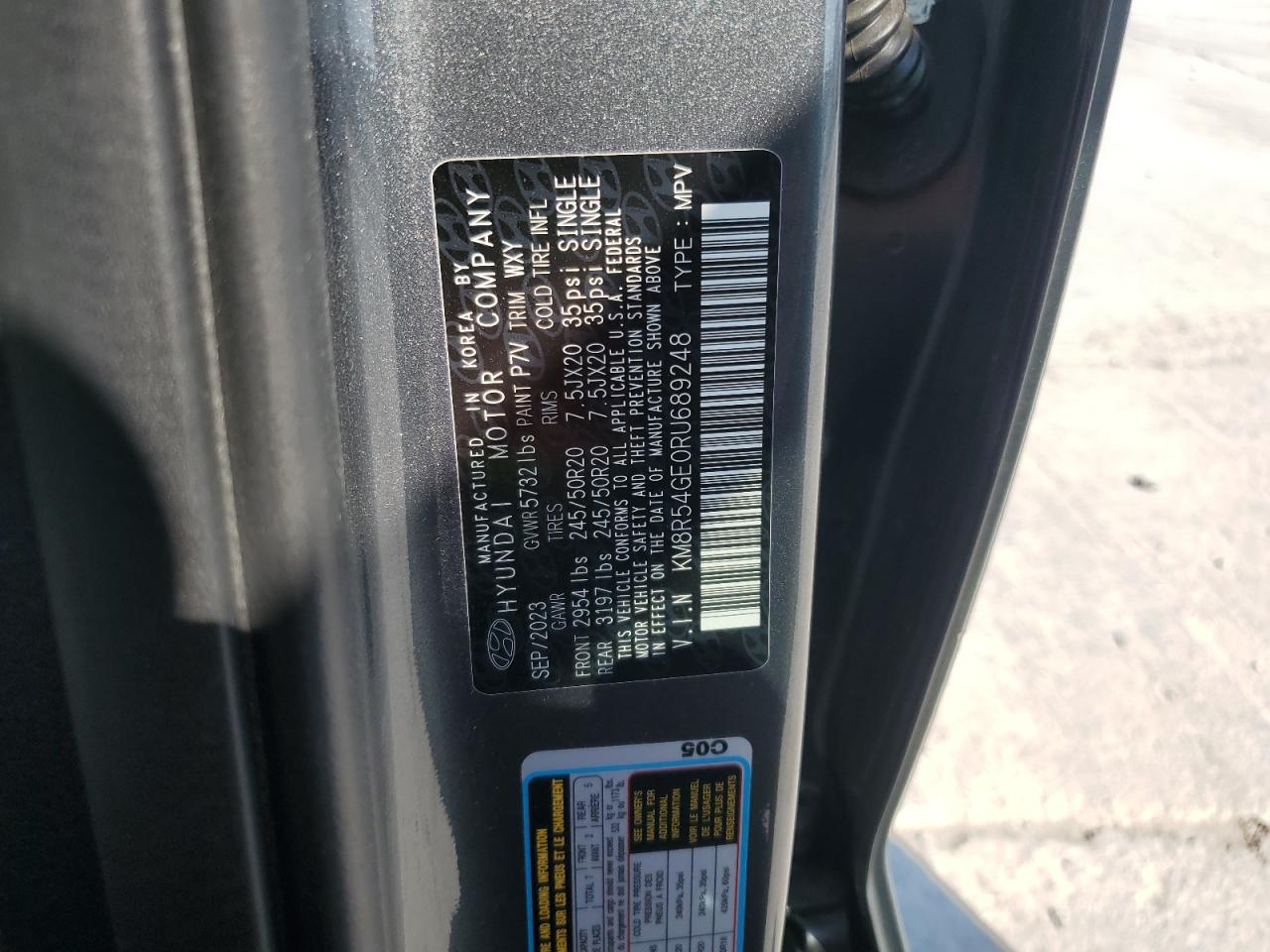 2024 Hyundai Palisade Limited VIN: KM8R54GE0RU689248 Lot: 71689715