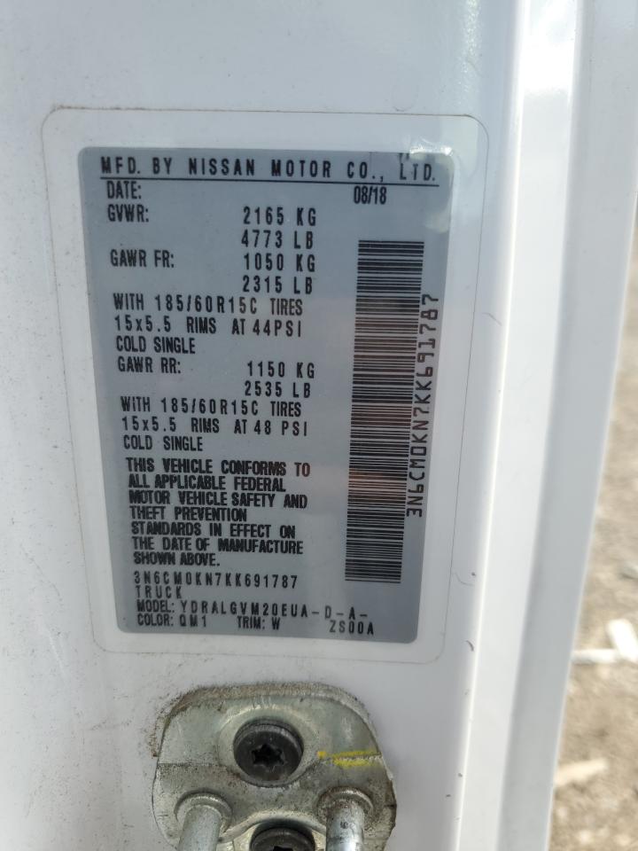 2019 Nissan Nv200 2.5S VIN: 3N6CM0KN7KK691787 Lot: 81505135