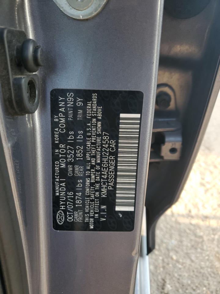 2017 Hyundai Accent Se VIN: KMHCT4AE6HU224587 Lot: 81478445