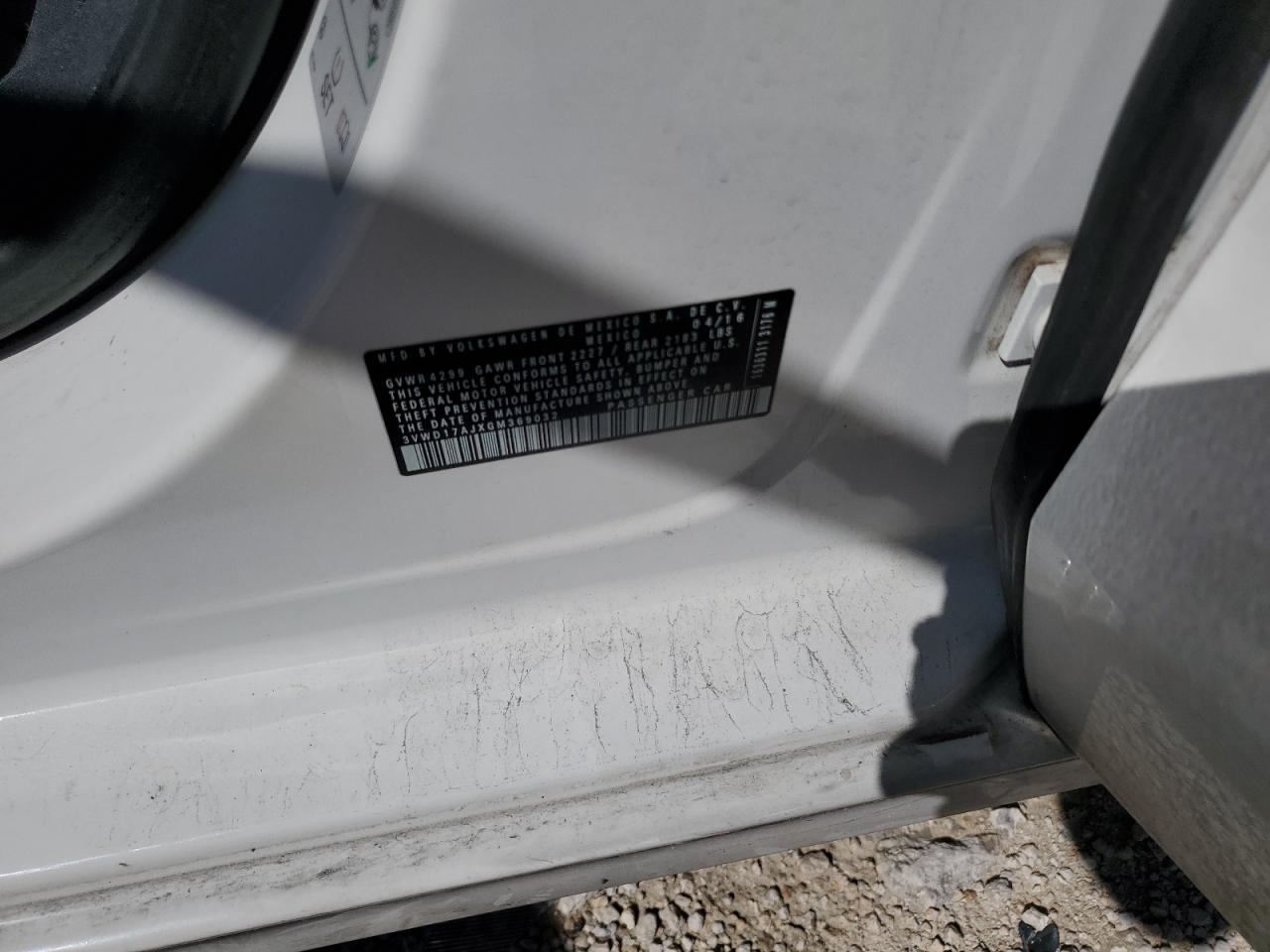 2016 Volkswagen Jetta Sport VIN: 3VWD17AJXGM369032 Lot: 84584065