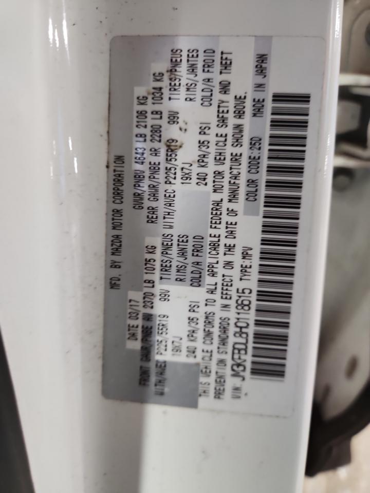 2017 Mazda Cx-5 Grand Touring VIN: JM3KFBDL8H0118615 Lot: 80111555