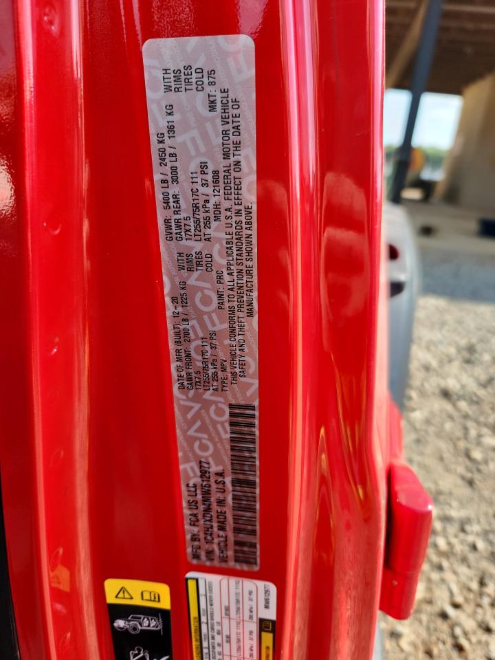 2021 Jeep Wrangler Unlimited Sport VIN: 1C4HJXDN4MW612977 Lot: 71888175