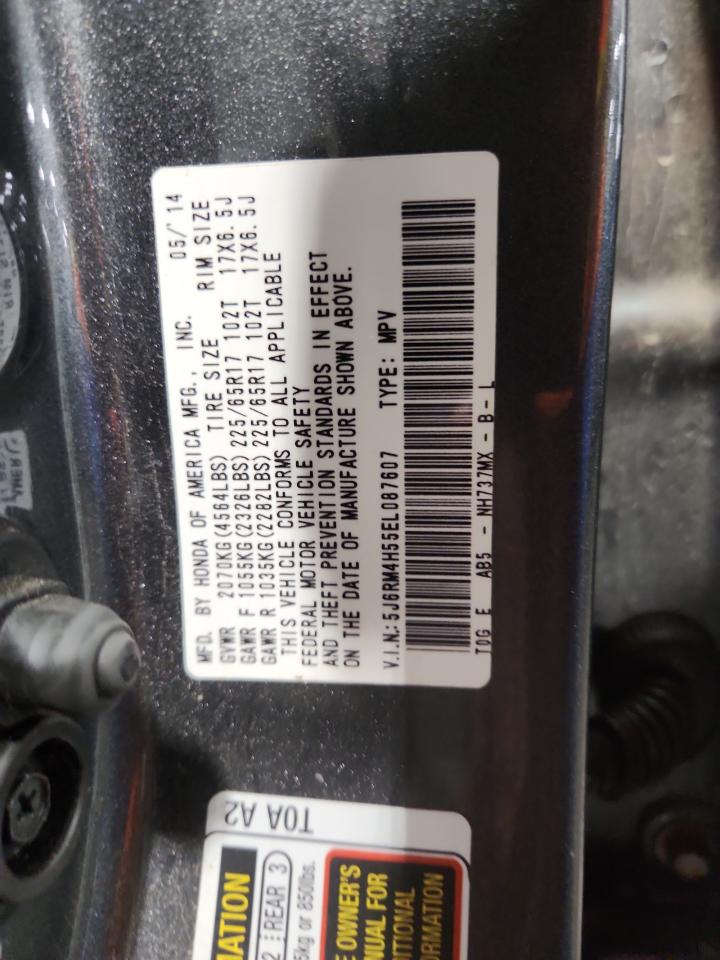 2014 Honda Cr-V Ex VIN: 5J6RM4H55EL087607 Lot: 80851865