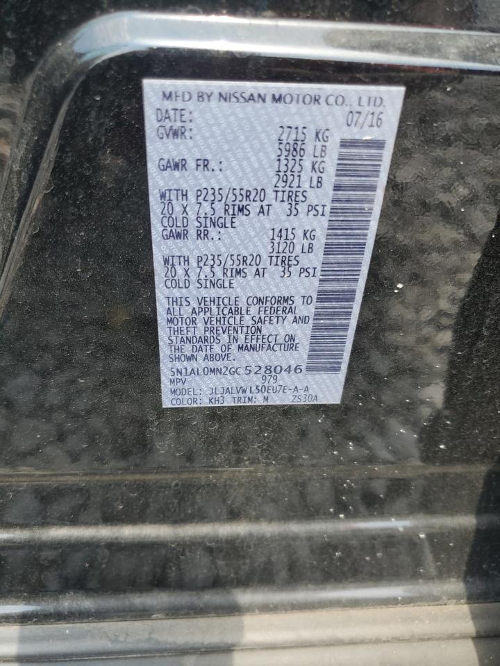 2016 Infiniti Qx60 VIN: 5N1AL0MN2GC528046 Lot: 81501515