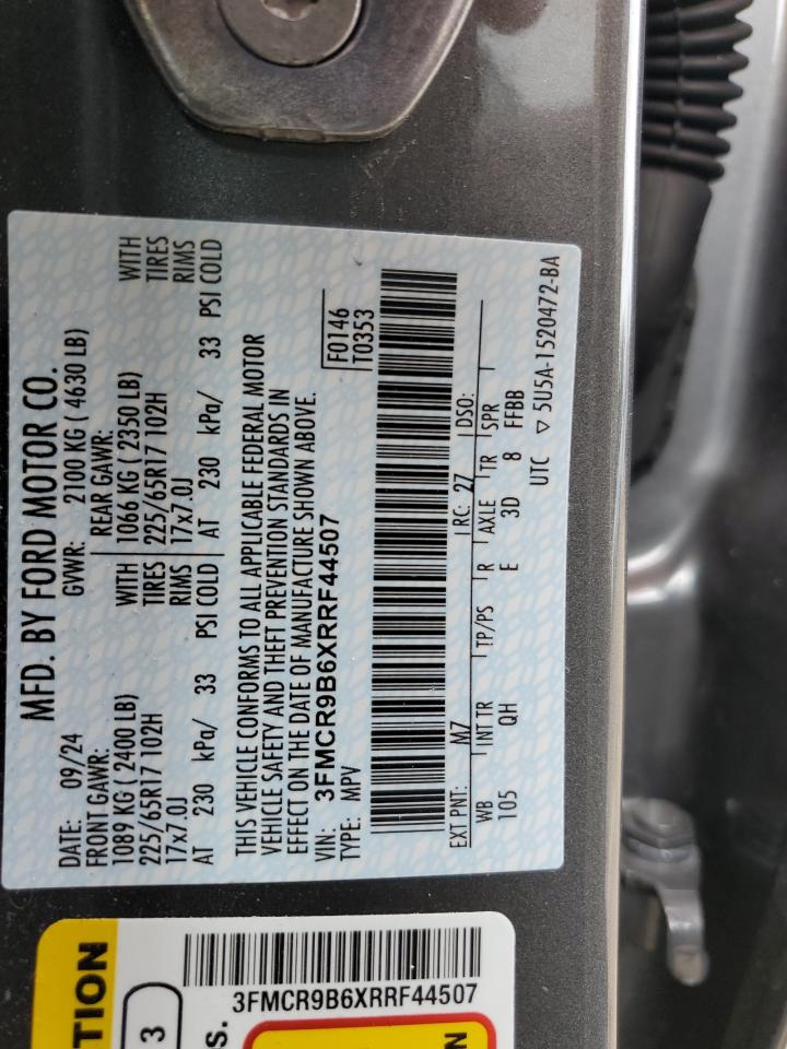 2024 Ford Bronco Sport Big Bend VIN: 3FMCR9B6XRRF44507 Lot: 71978085