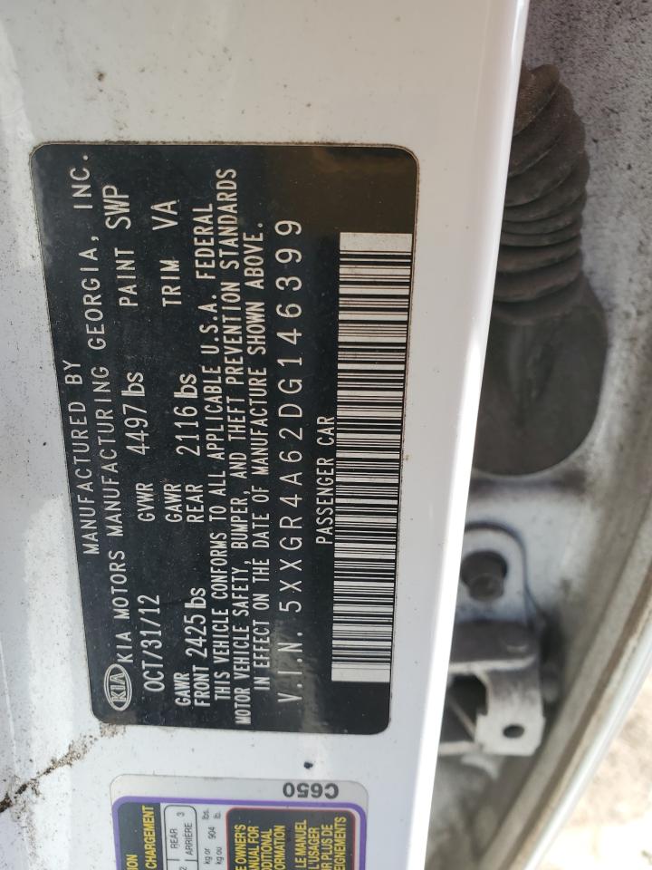 2013 Kia Optima Sx VIN: 5XXGR4A62DG146399 Lot: 83788065