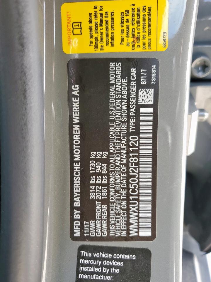 2018 Mini Cooper VIN: WMWXU1C50J2F81120 Lot: 83826265