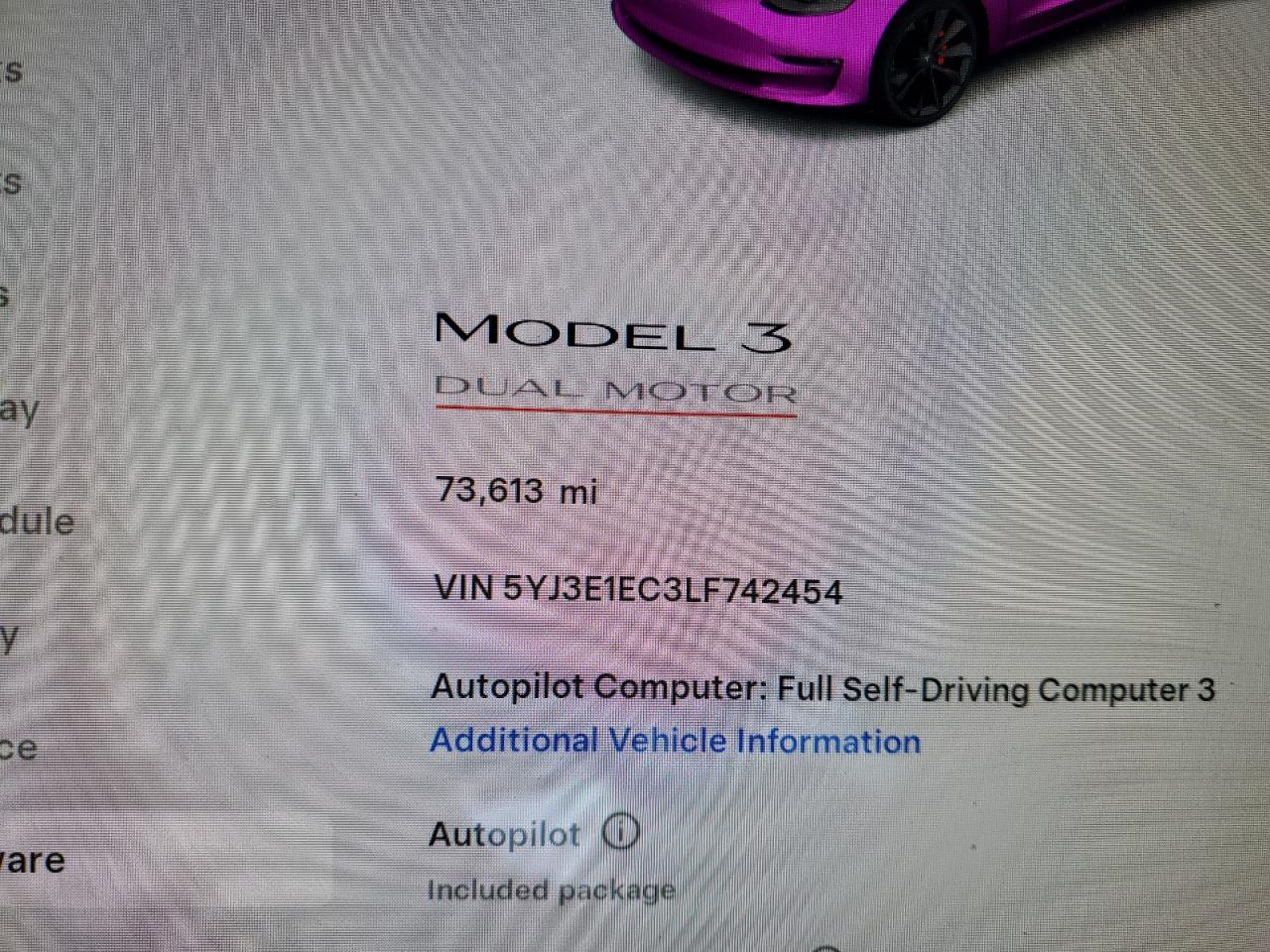 2020 Tesla Model 3 VIN: 5YJ3E1EC3LF742454 Lot: 80805945