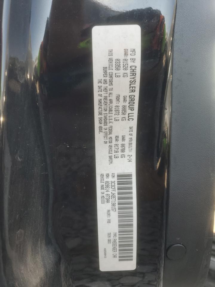 2014 Fiat 500 Abarth VIN: 3C3CFFJH2ET19015 Lot: 70935565