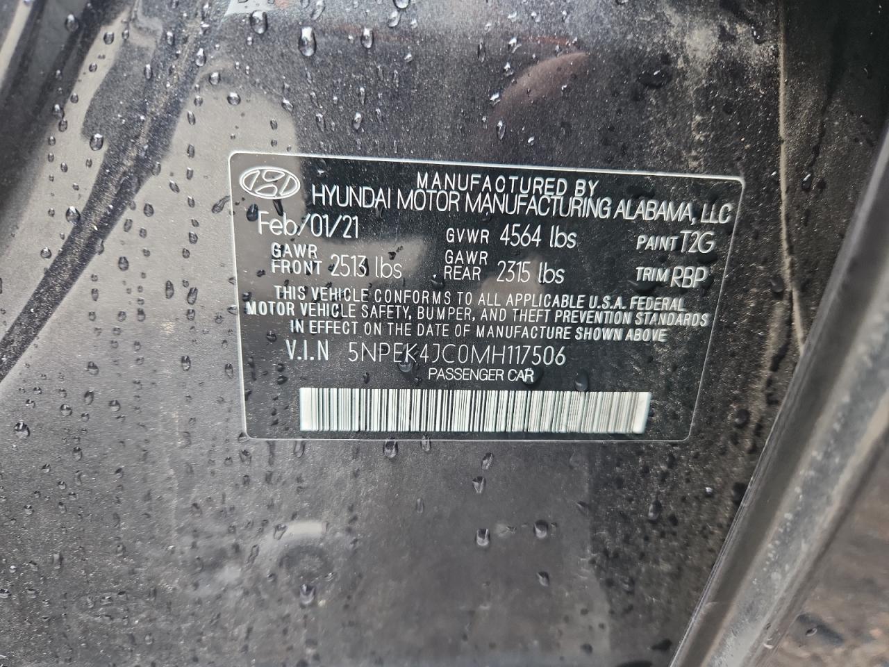 2021 Hyundai Sonata N Line VIN: 5NPEK4JC0MH117506 Lot: 71292715
