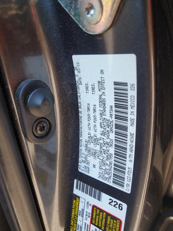 2016 Toyota Tacoma Double Cab VIN: 3TMAZ5CNXGM017958 Lot: 81539005