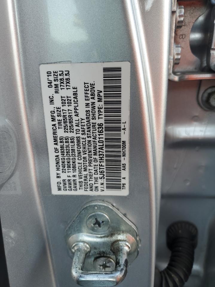 2010 Honda Accord Crosstour Ex VIN: 5J6TF1H37AL011636 Lot: 81422875