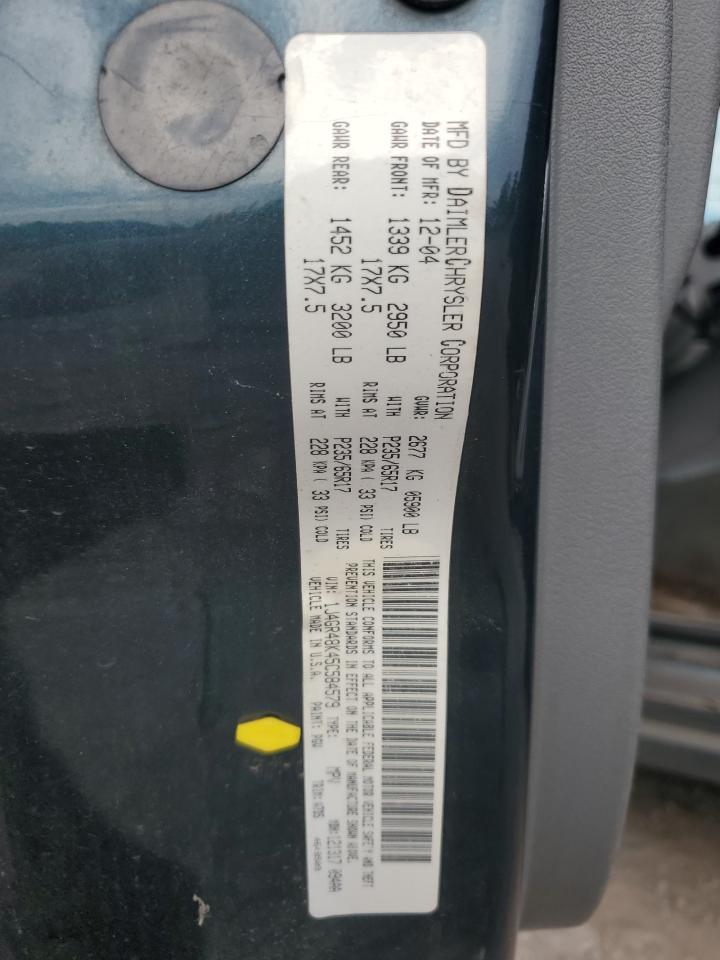 2005 Jeep Grand Cherokee Laredo VIN: 1J4GR48K45C584579 Lot: 84462675