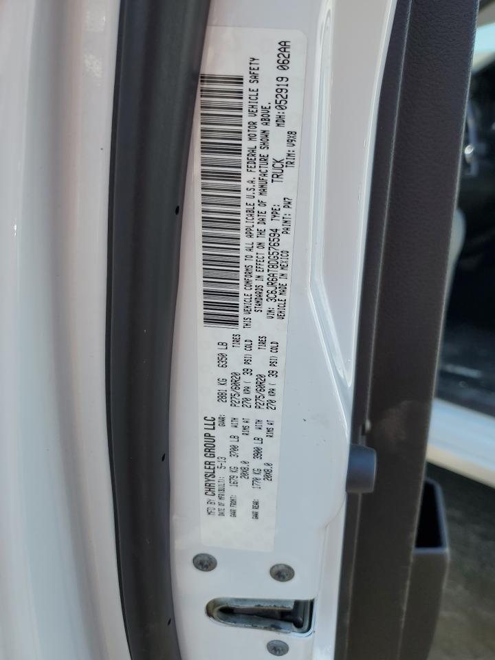 2013 Ram 1500 St VIN: 3C6JR6AT8DG576594 Lot: 80308195