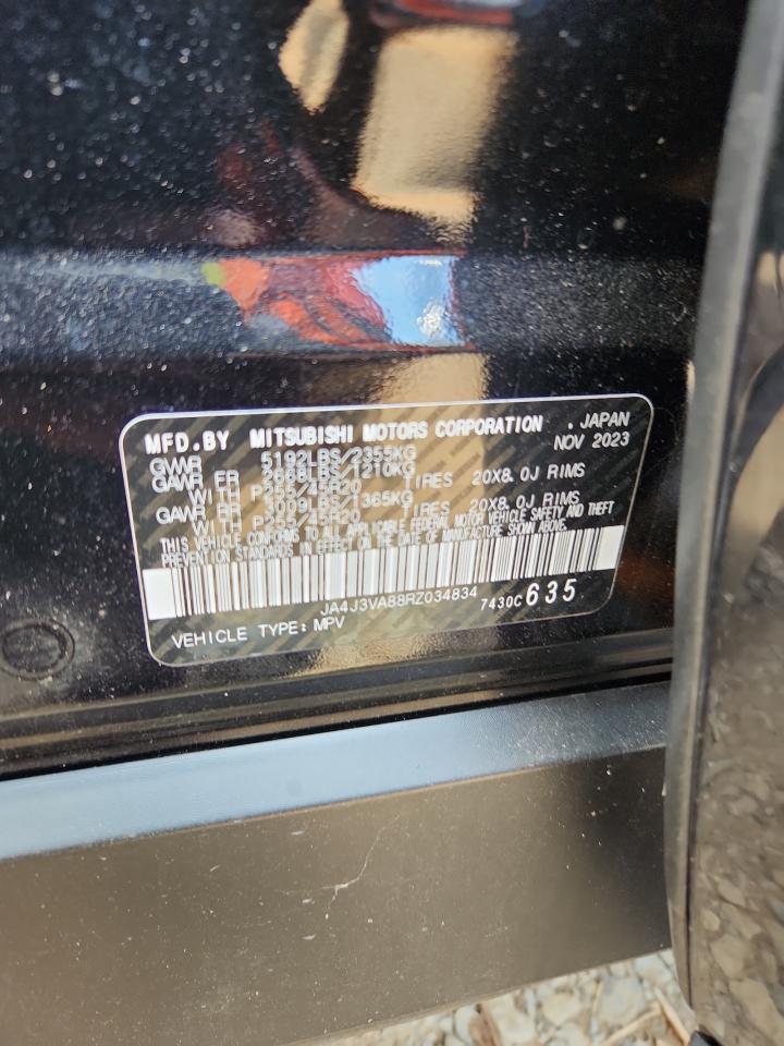 2024 Mitsubishi Outlander Se VIN: JA4J3VA88RZ034834 Lot: 71741345