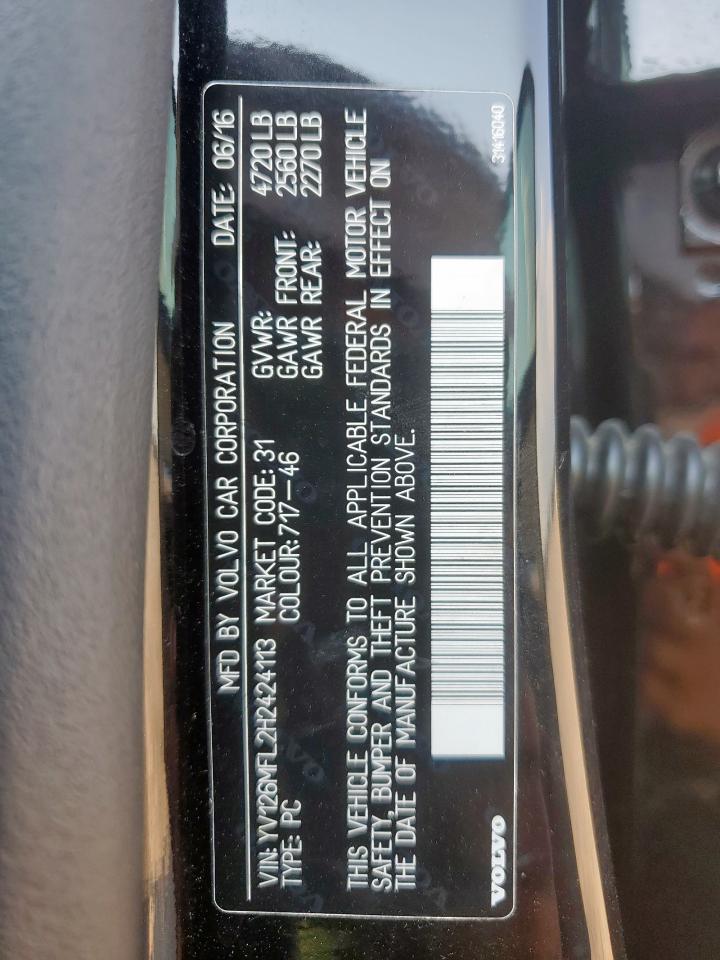 2017 Volvo S60 VIN: YV126MFL2H2424113 Lot: 84230045