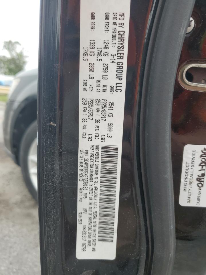 2014 Dodge Journey Sxt VIN: 3C4PDDBGXET230191 Lot: 81595855