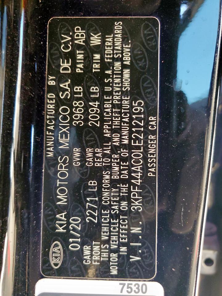 2020 Kia Forte Gt VIN: 3KPF44AC0LE212195 Lot: 80571025