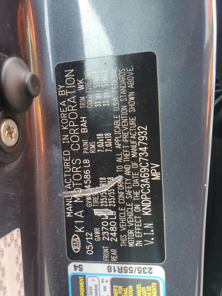 2012 Kia Sportage Sx VIN: KNDPC3A69C7347932 Lot: 81840985