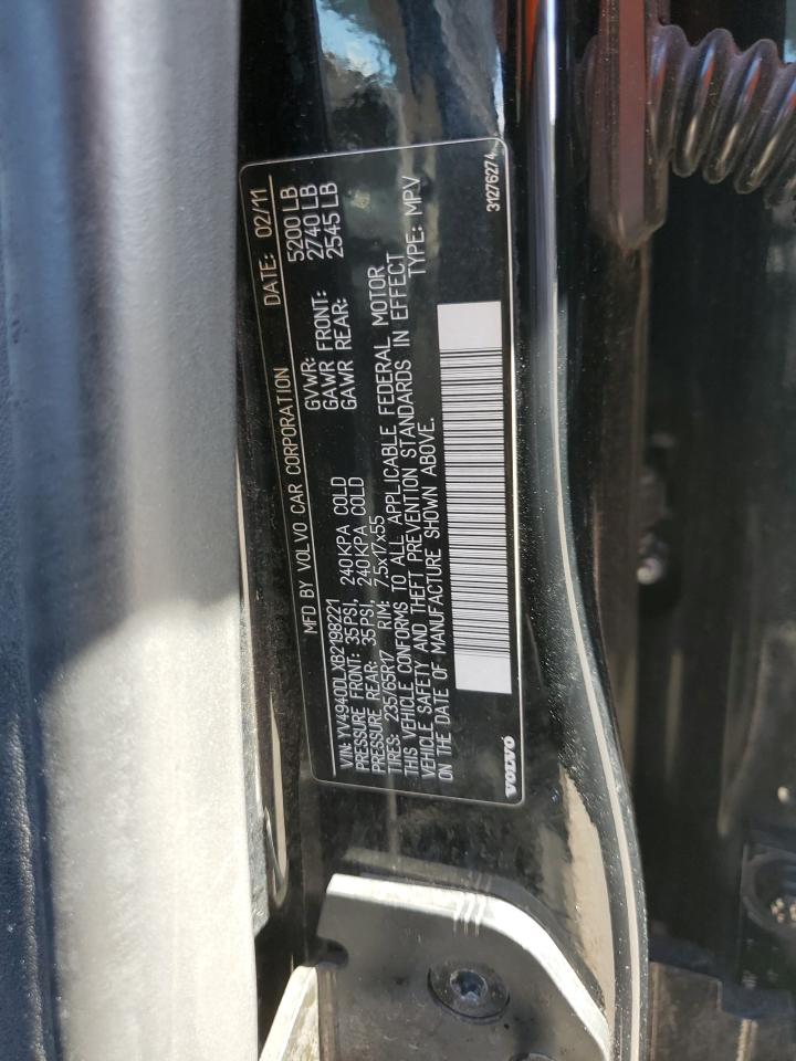 2011 Volvo Xc60 3.2 VIN: YV4940DLXB2198221 Lot: 81815025